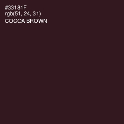 #33181F - Cocoa Brown Color Image